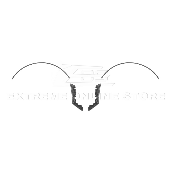 2024-Up Ford Mustang S650 DRY CARBON FIBER Rear Quarter Fender Flare Extension