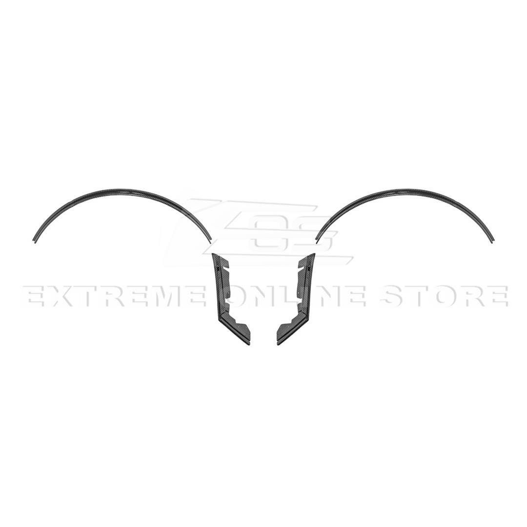 2024-Up Ford Mustang S650 DRY CARBON FIBER Rear Quarter Fender Flare Extension