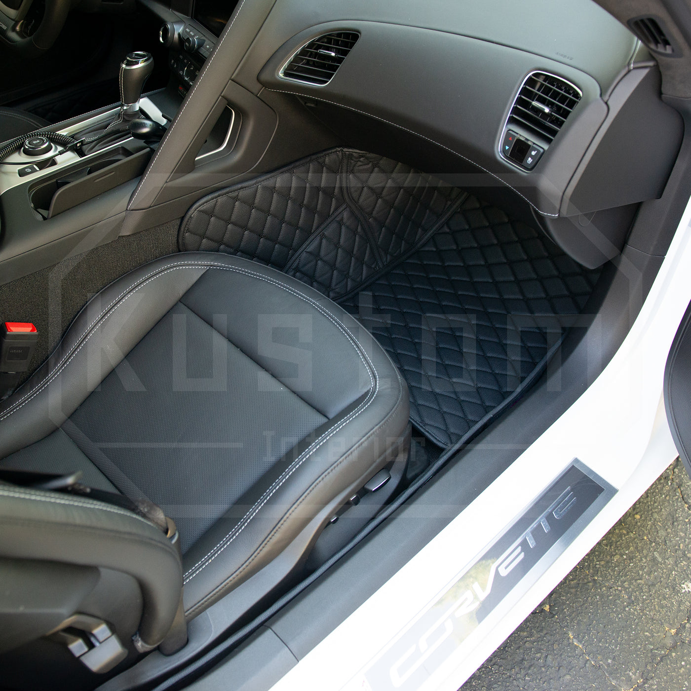 Chevrolet Corvette C7 Premium Custom Leather Floor Mats Liners