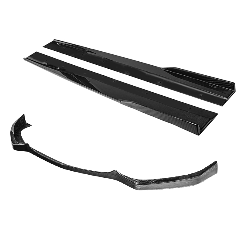 2013-15 Chevrolet SS Carbon Fiber Front Bumper Lip Splitter &amp; Side Skirts