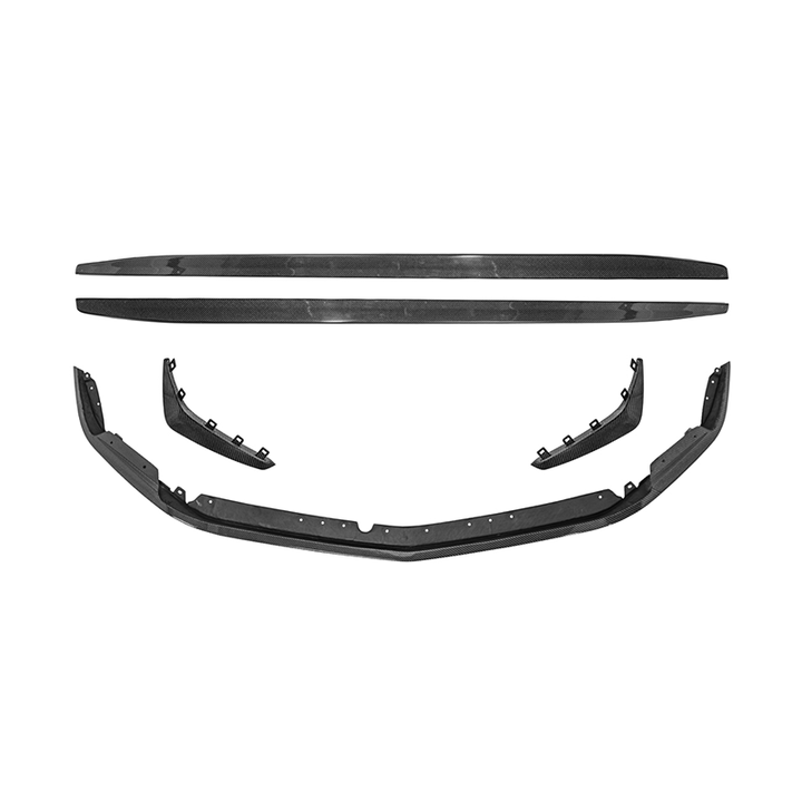 2020-Up Cadillac CT4-V Blackwing Front Lip Splitter Winglets &amp; Side Skirts