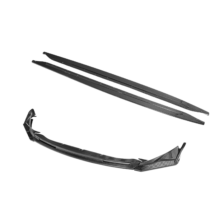2021-Up BMW G82 G83 M4 VRS Carbon Fiber Front Splitter Lip &amp; Side Skirts