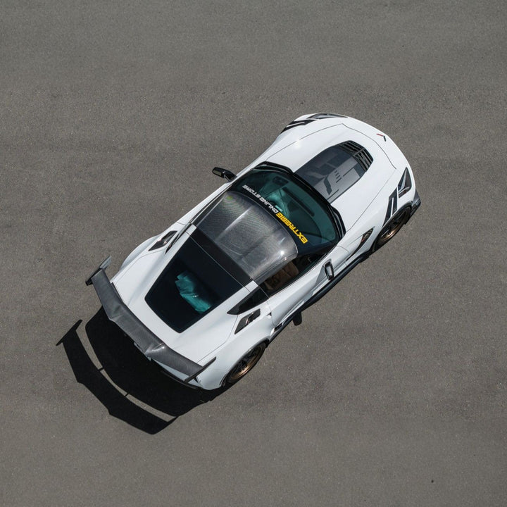 Corvette C7 Carbon Fiber Roof Side Trim Panel Cover Overlays Carbon Fiber PILLAR-1397-BKCF
