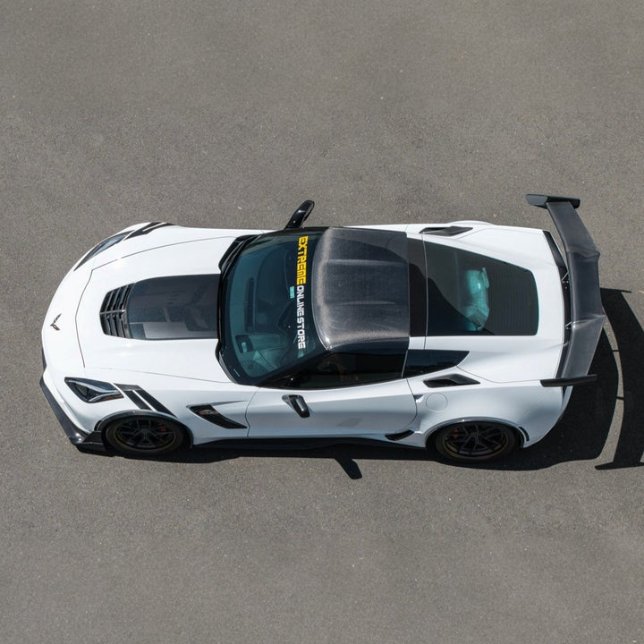 Corvette C7 Carbon Fiber Roof Side Trim Panel Cover Overlays Carbon Fiber PILLAR-1397-BKCF