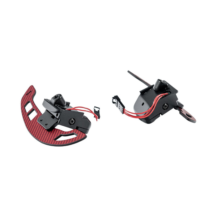 Corvette Carbon Fiber Steering Wheel Magnetic Paddle Shifter Pair Red Carbon Fiber PS-C7-RDCF