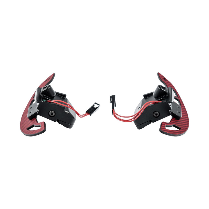 Corvette Carbon Fiber Steering Wheel Magnetic Paddle Shifter Pair Red Carbon Fiber PS-C7-RDCF