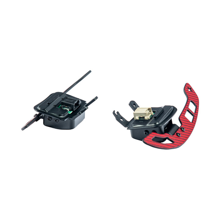 Corvette C8 Carbon Fiber Steering Wheel Magnetic Paddle Shifters Red Carbon Fiber PS-C8-RDCF