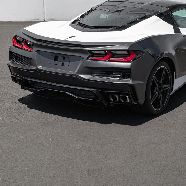 Corvette C8 Stingray Z06 Style Full Rear Bumper Conversion Kit Polypropylene RBP-C8Z06-20UP-V2
