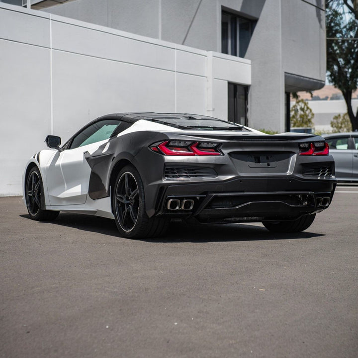 Corvette C8 Stingray Z06 Style Full Rear Bumper Conversion Kit Polypropylene RBP-C8Z06-20UP-V2
