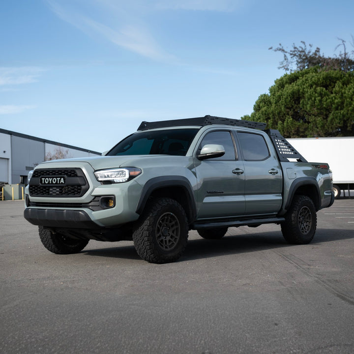 2016-2023 Toyota Tacoma Extreme Off-Road Top Roof Rack Cargo Carrier Textured Black Powder Coated RRACK-1300-STEEL