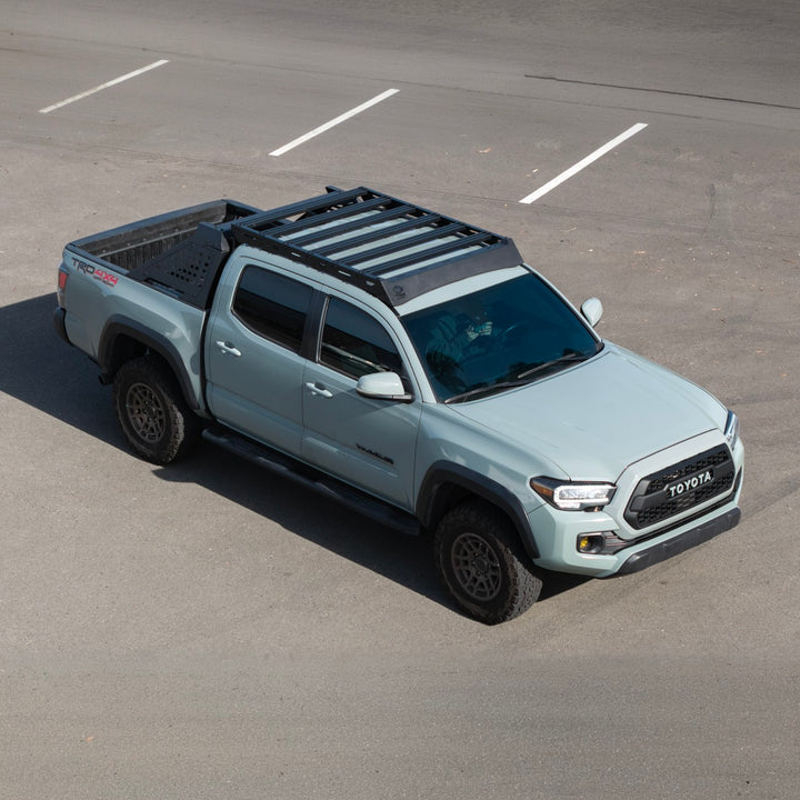 2016-2023 Toyota Tacoma Extreme Off-Road Top Roof Rack Cargo Carrier Textured Black Powder Coated RRACK-1300-STEEL