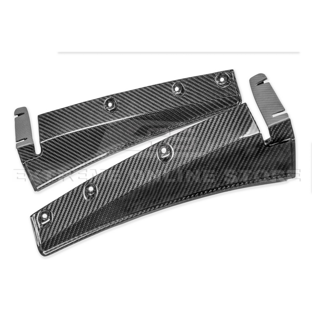 Corvette C7 Stage 3 DRY CARBON FIBER Front Splitter Wickerbill Extension Winglets