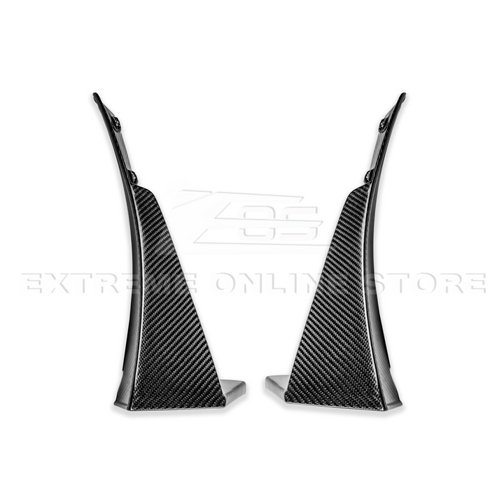 Corvette C7 Stage 3 DRY CARBON FIBER Front Splitter Wickerbill Extension Winglets