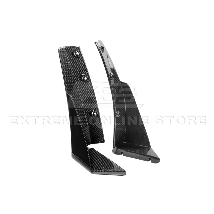 Corvette C7 Stage 3 DRY CARBON FIBER Front Splitter Wickerbill Extension Winglets