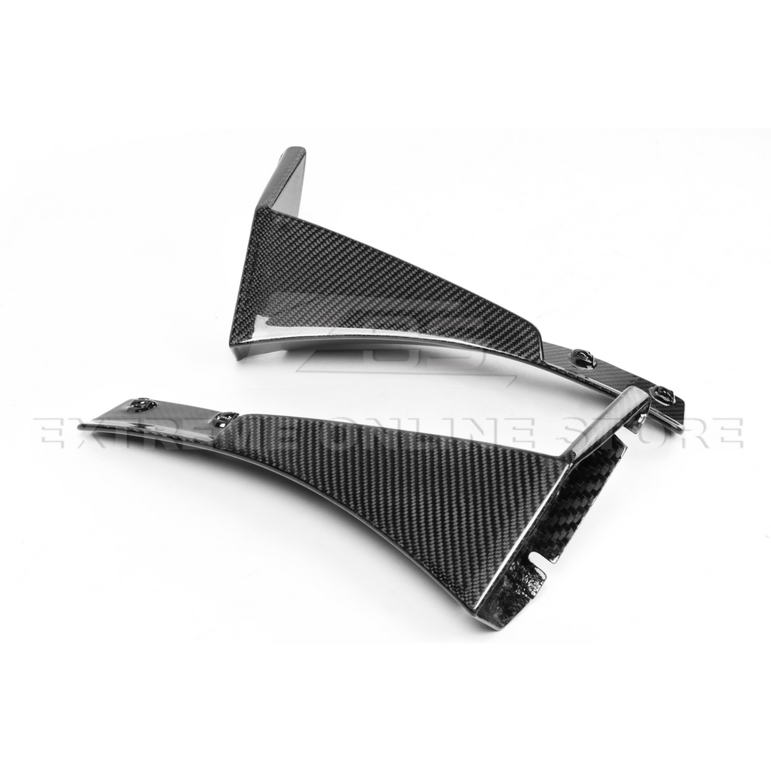 Corvette C7 Stage 3 DRY CARBON FIBER Front Splitter Wickerbill Extension Winglets