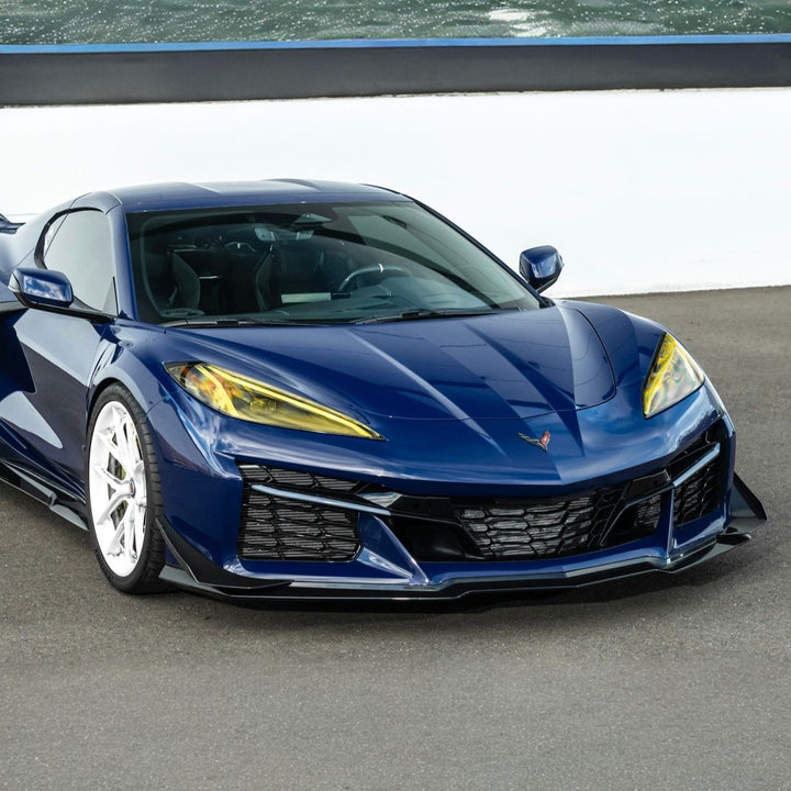 Corvette C8 Carbon Fiber Z07 Performance Package Front Canards Carbon Fiber SPLITTER-1360-BKCF