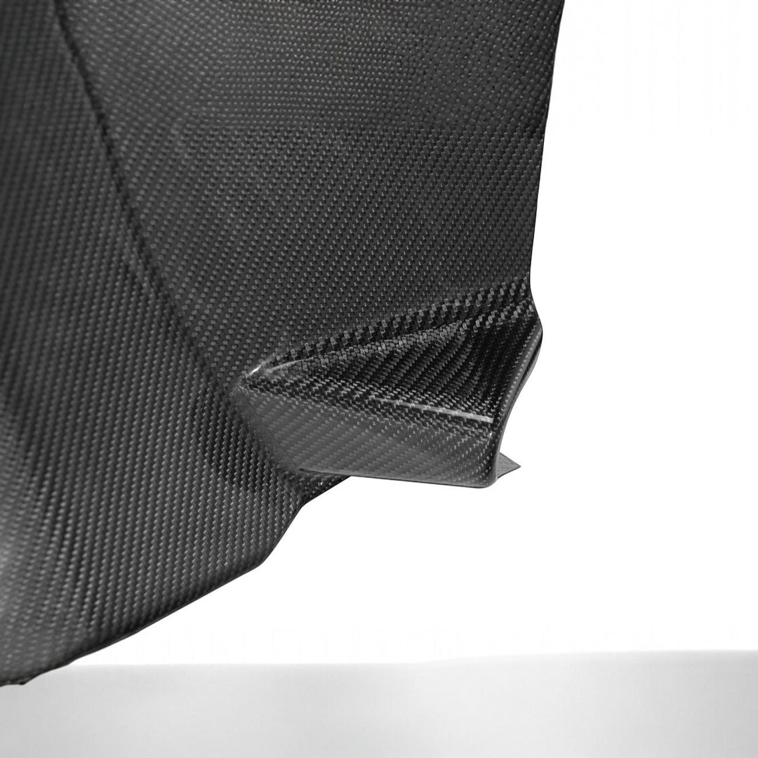 Corvette C6 Carbon Fiber Factory Style Front Fender Rear Extension Splash Guards Carbon Fiber SPLITTER-1364-BKCF