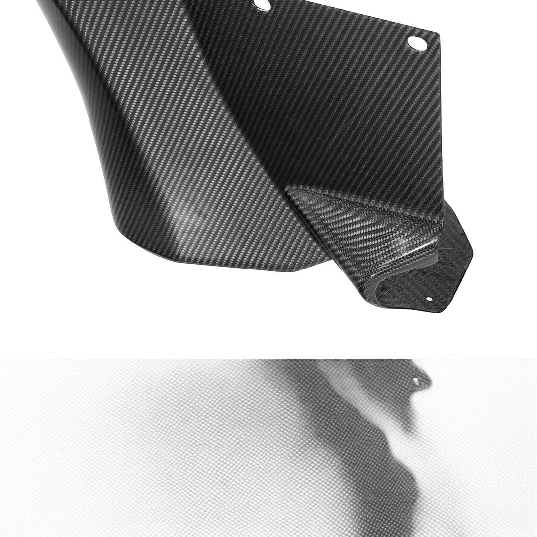 Corvette C6 Carbon Fiber Factory Style Front Fender Rear Extension Splash Guards Carbon Fiber SPLITTER-1364-BKCF