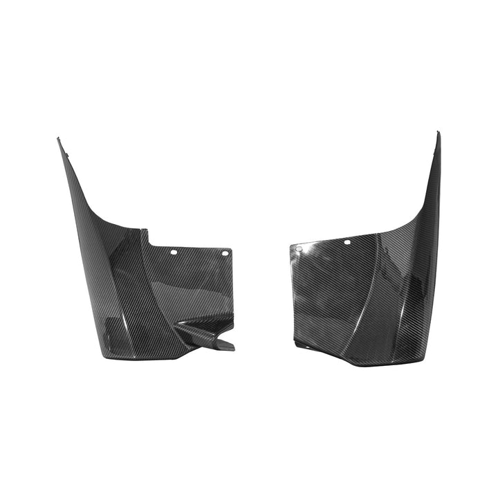Corvette C6 Carbon Fiber Factory Style Front Fender Rear Extension Splash Guards Carbon Fiber SPLITTER-1364-BKCF