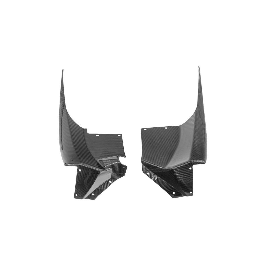 Corvette C6 Carbon Fiber Factory Style Front Fender Rear Extension Splash Guards Carbon Fiber SPLITTER-1364-BKCF
