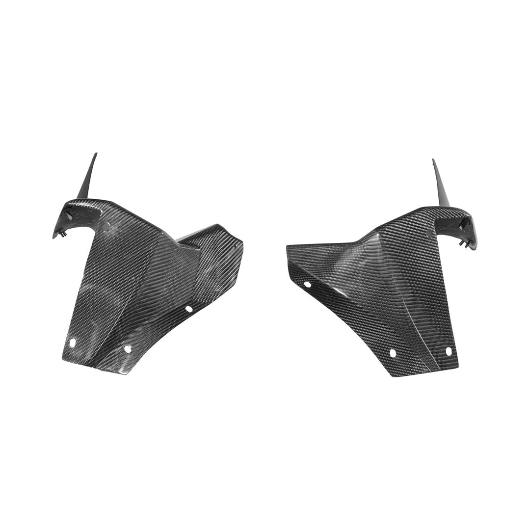 Corvette C6 Carbon Fiber Factory Style Front Fender Rear Extension Splash Guards Carbon Fiber SPLITTER-1364-BKCF