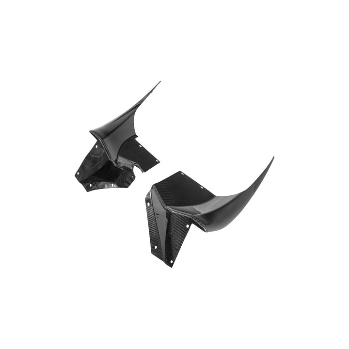 Corvette C6 Carbon Fiber Factory Style Front Fender Rear Extension Splash Guards Carbon Fiber SPLITTER-1364-BKCF