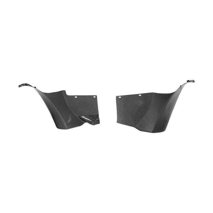 Corvette C6 Carbon Fiber Factory Style Front Fender Rear Extension Splash Guards Carbon Fiber SPLITTER-1364-BKCF