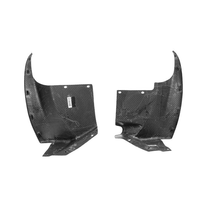 Corvette C6 Carbon Fiber Factory Style Front Fender Rear Extension Splash Guards Carbon Fiber SPLITTER-1364-BKCF