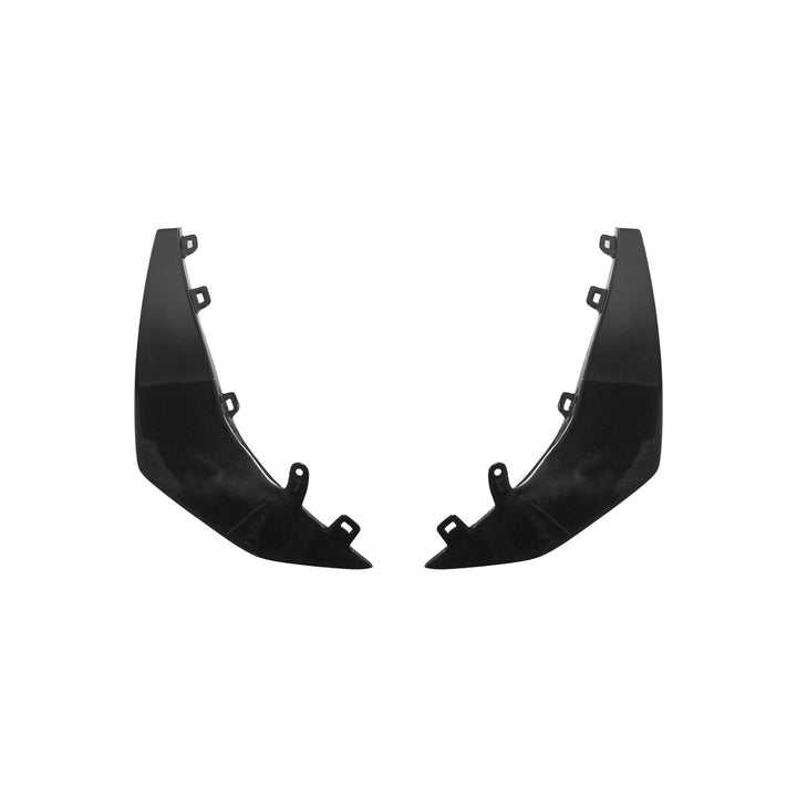 Corvette C8 Carbon Fiber Front Bumper Side Canards Painted Carbon Flash Metallic SPLITTER-528-V2-FRP