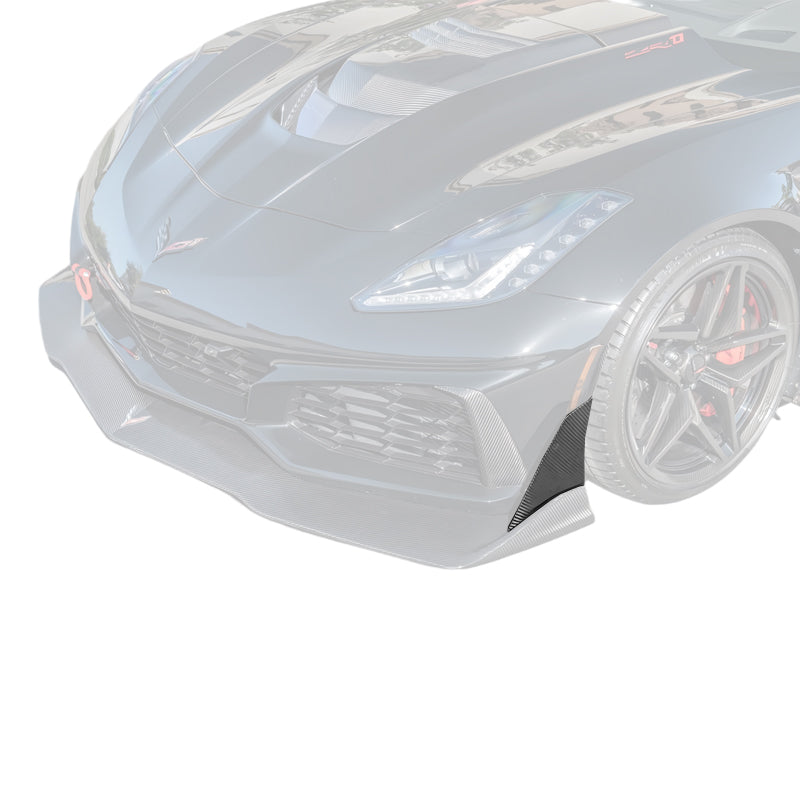 Chevrolet Corvette C7 ZR1 DRY Carbon Fiber Front Splitter Winglet Extension