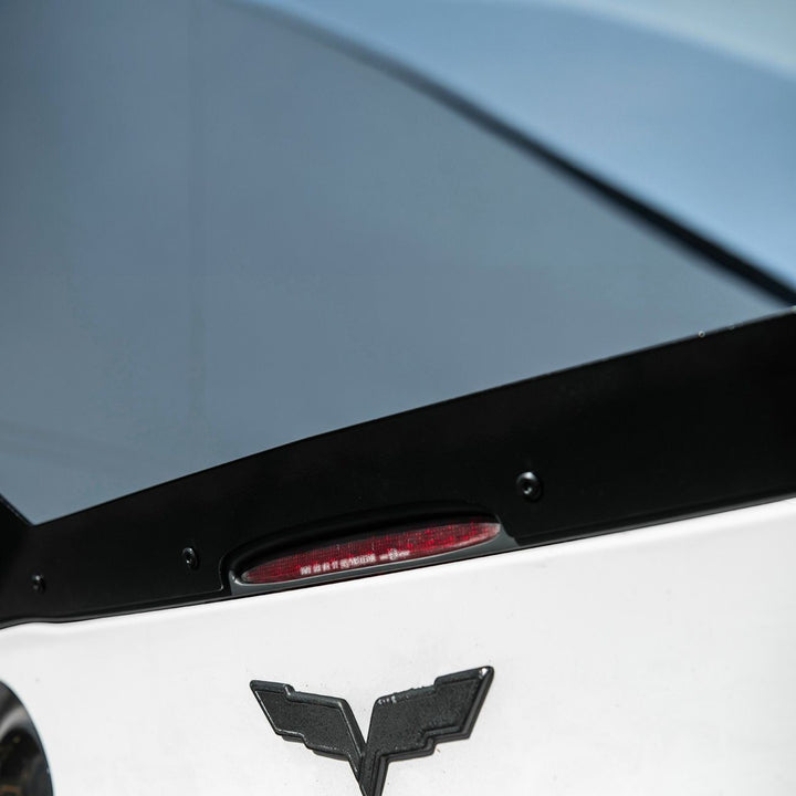 Corvette C6 ZR1 Extended Rear Trunk Lid Wing Spoiler Matte Black SPOILER-1288-ABS