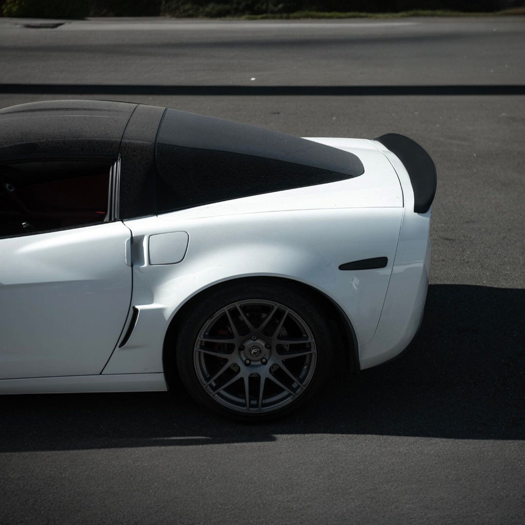 Corvette C6 EOS Performance Package Rear Trunk Lid Wing Spoiler Painted Matte Black SPOILER-332-FRP