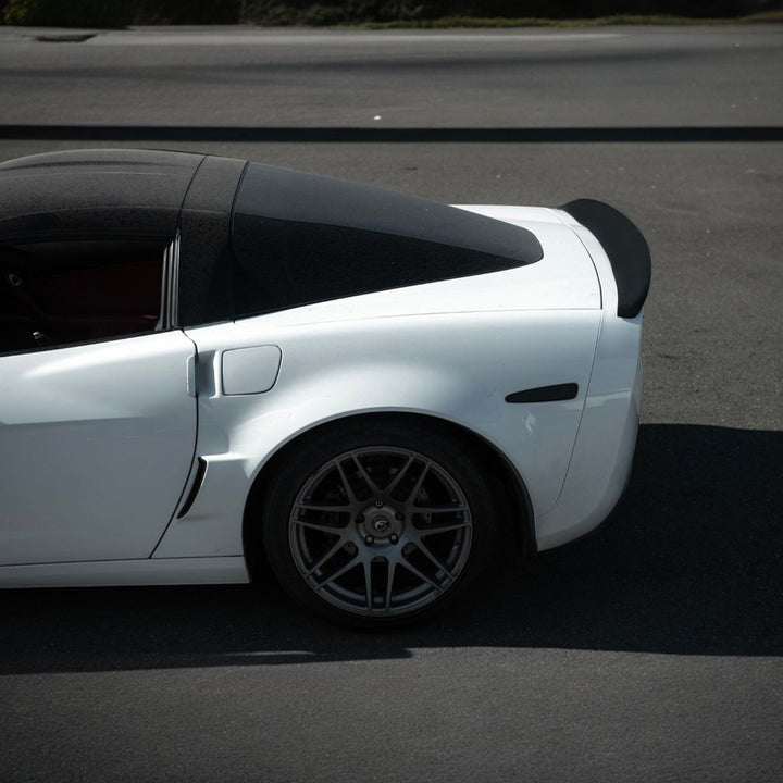 Corvette C6 EOS Performance Package Rear Trunk Lid Wing Spoiler Painted Matte Black SPOILER-332-FRP