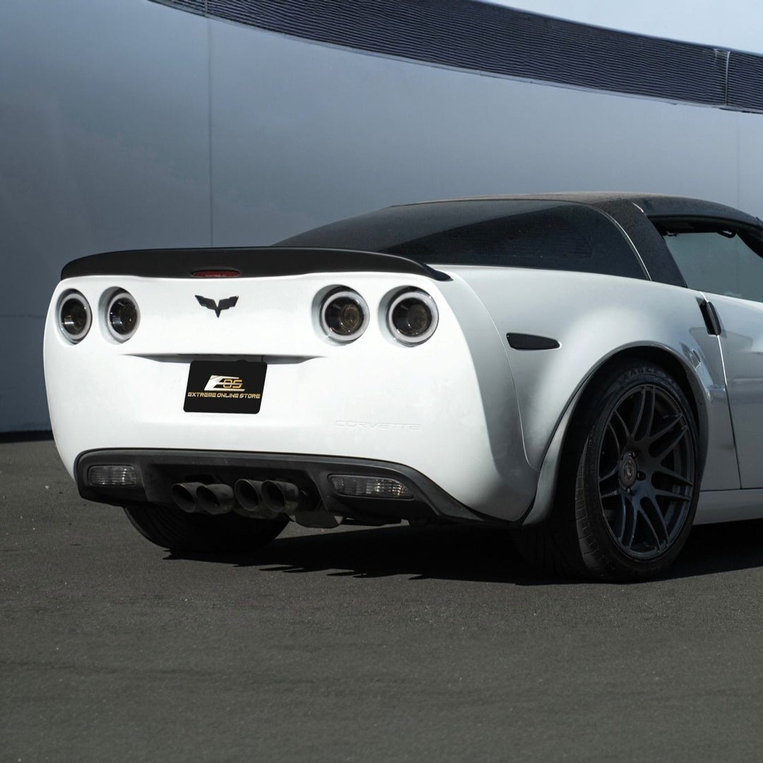 Corvette C6 EOS Performance Package Rear Trunk Lid Wing Spoiler Painted Matte Black SPOILER-332-FRP