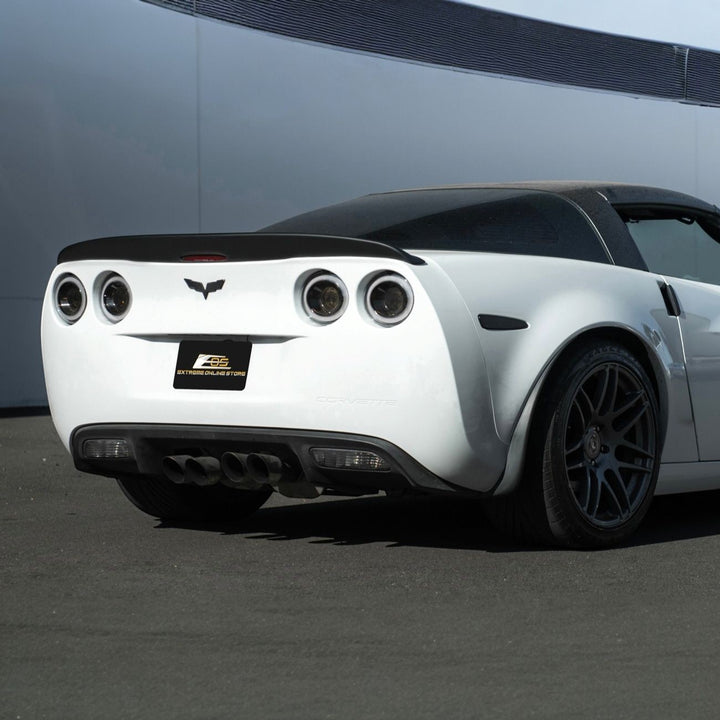 Corvette C6 EOS Performance Package Rear Trunk Lid Wing Spoiler Painted Matte Black SPOILER-332-FRP