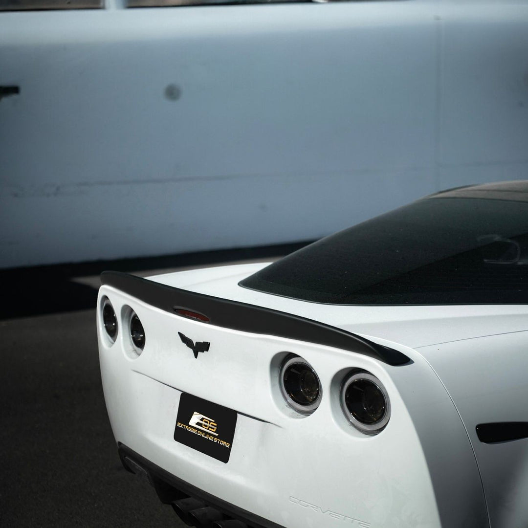 Corvette C6 EOS Performance Package Rear Trunk Lid Wing Spoiler Painted Matte Black SPOILER-332-FRP