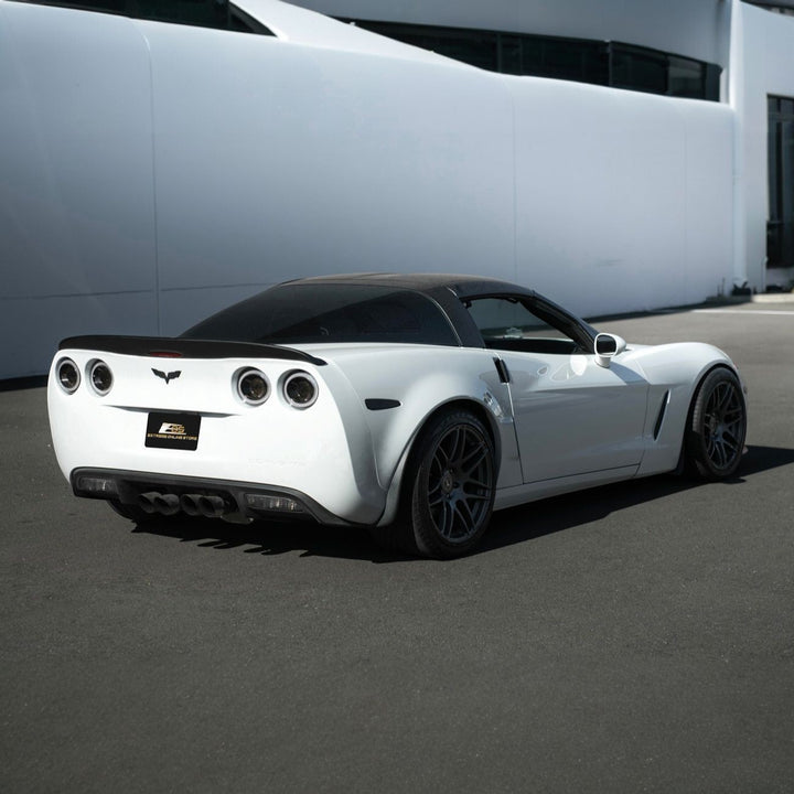 Corvette C6 EOS Performance Package Rear Trunk Lid Wing Spoiler Painted Matte Black SPOILER-332-FRP