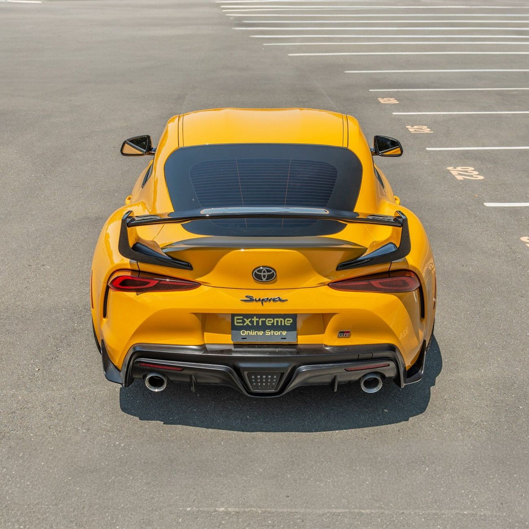 2020-Up Toyota GR Supra ST Style Glossy Black Rear Trunk Lid Wing Spoiler SPOILER-443-V2-ABS-MID_SPLITTER-443-V2-ABS