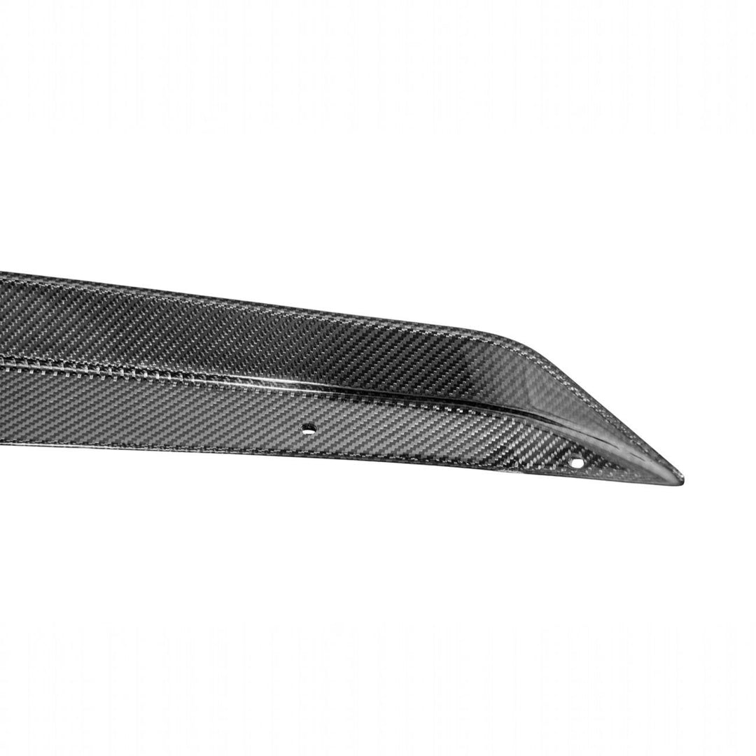 Corvette C8 Carbon Fiber Rear Wing Spoiler with Extended Winglets Carbon Fiber SPOILER-733-BKCF_SPLITTER-1354-BKCF