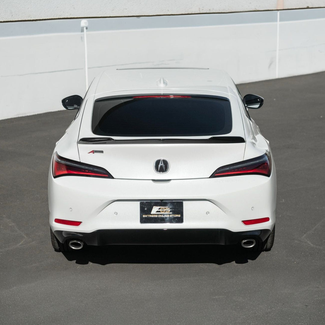 2023-Up Acura Integra Carbon Fiber Extended Style Glossy Black Rear Trunk Lid Wing Spoiler Glossy Black SPOILER-946-V2-ABS