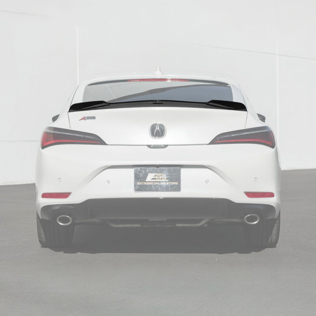 2023-Up Acura Integra Carbon Fiber Extended Style Glossy Black Rear Trunk Lid Wing Spoiler Glossy Black SPOILER-946-V2-ABS
