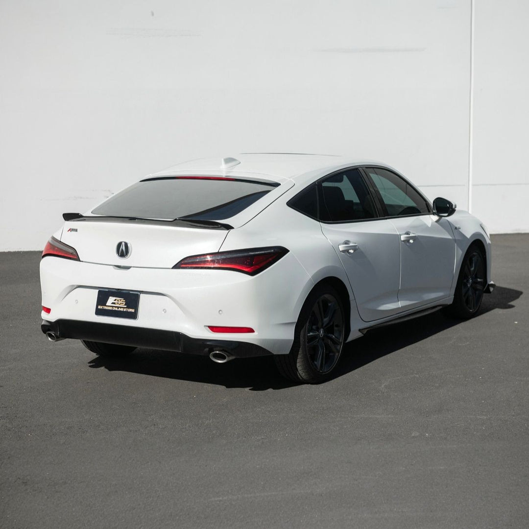 2023-Up Acura Integra Carbon Fiber Extended Style Glossy Black Rear Trunk Lid Wing Spoiler Glossy Black SPOILER-946-V2-ABS