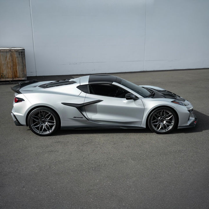 Corvette C8 EOS Performance Package Side Skirts Painted Matte Black SS-1175-ABS
