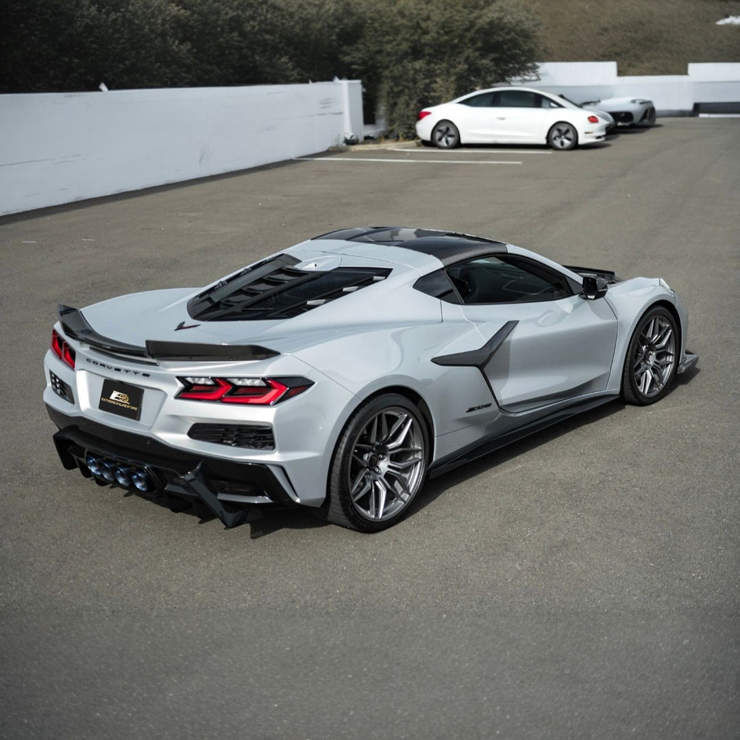 Corvette C8 EOS Performance Package Side Skirts Painted Matte Black SS-1175-ABS