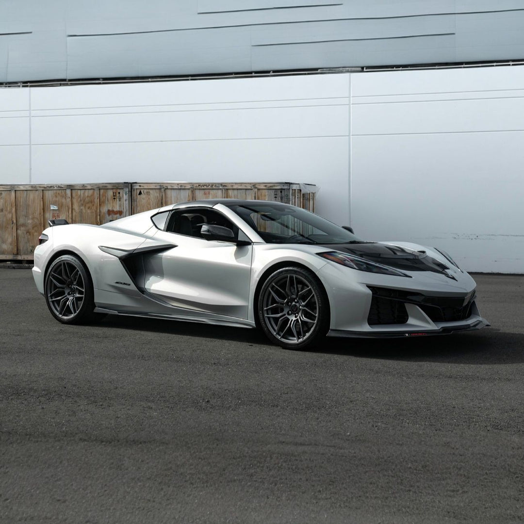 Corvette C8 EOS Performance Package Side Skirts Painted Matte Black SS-1175-ABS