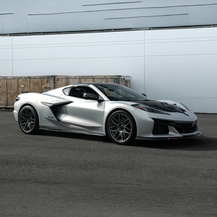 Corvette C8 EOS Performance Package Side Skirts Painted Matte Black SS-1175-ABS