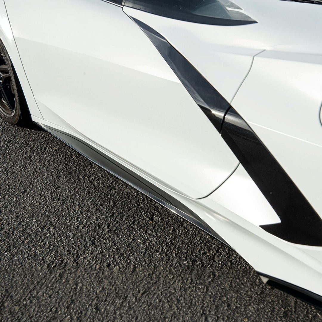 Corvette C8 GM Z51 Style Add-On Side Skirts Primer Black SS-275-FRP
