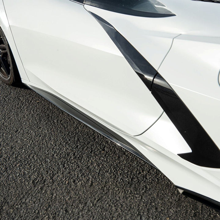 Corvette C8 GM Z51 Style Add-On Side Skirts Primer Black SS-275-FRP