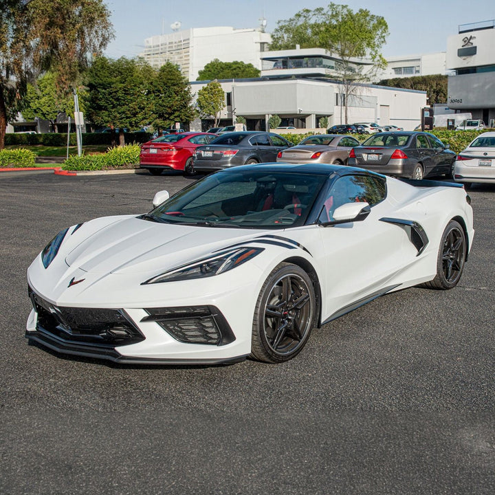 Corvette C8 GM Z51 Style Add-On Side Skirts Primer Black SS-275-FRP
