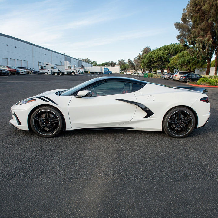 Corvette C8 GM Z51 Style Add-On Side Skirts Primer Black SS-275-FRP